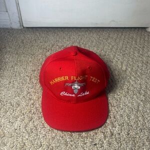 Otto Cap Red Adjustable Snapback Hat Men Harrier Flight Test China Lake
